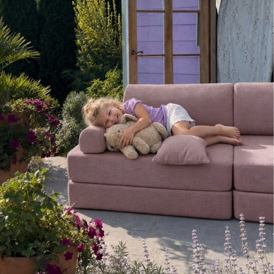 Canapé de jeu modulable Premium 160cm en velours Corduroy à fines côtes Slimcord | 8 Pièces
