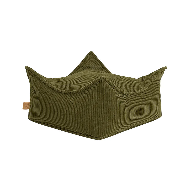 Coussin de sol carré en velours Corduroy à larges côtes Aesthetic