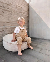 Coussin de sol rond en velours Corduroy à fines côtes Slimcord