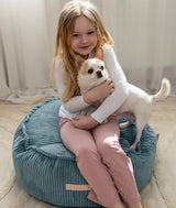 Coussin de sol rond en velours Corduroy à larges côtes Aesthetic