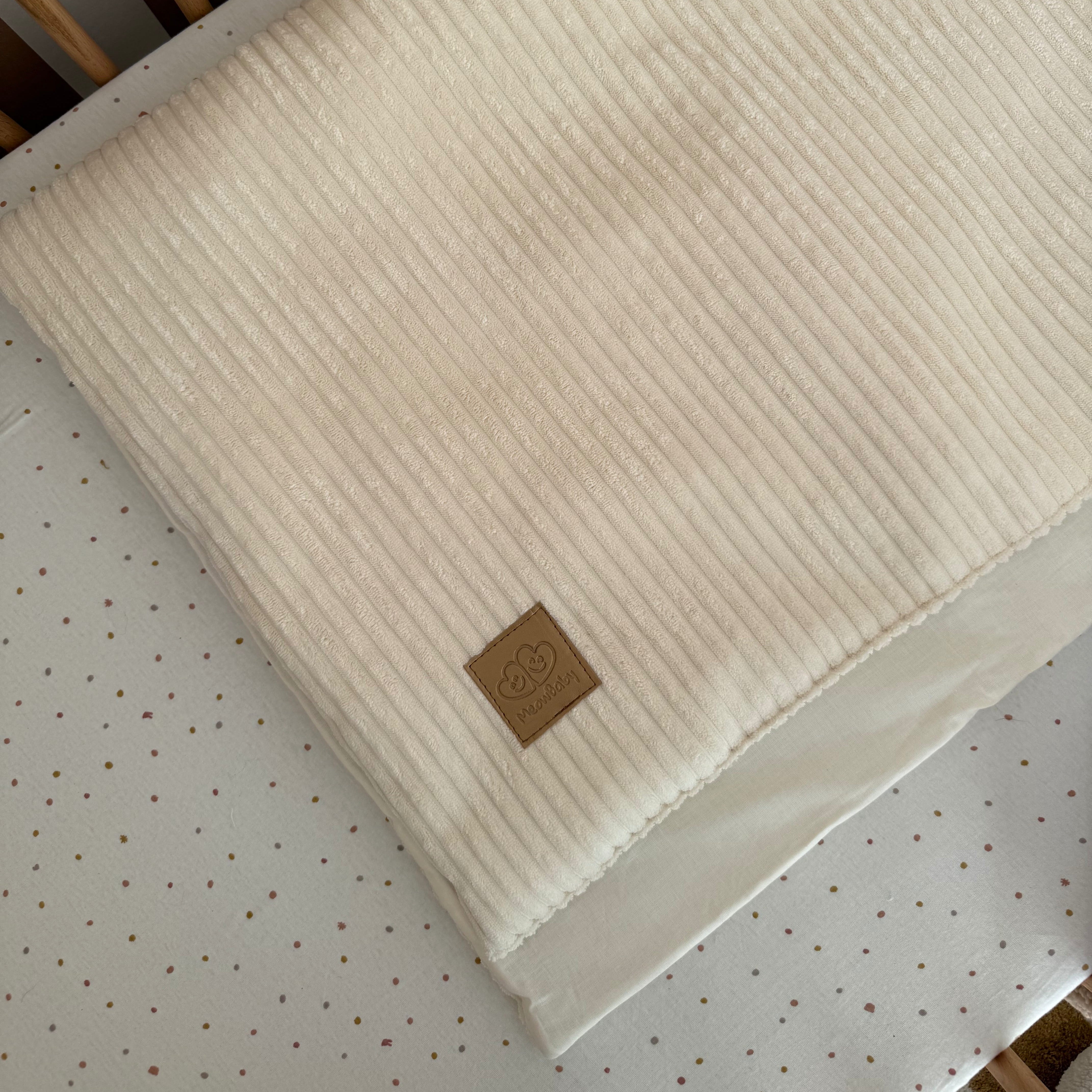 Couverture bébé en velours Corduroy à larges côtes Aesthetic | Été ou Hiver
