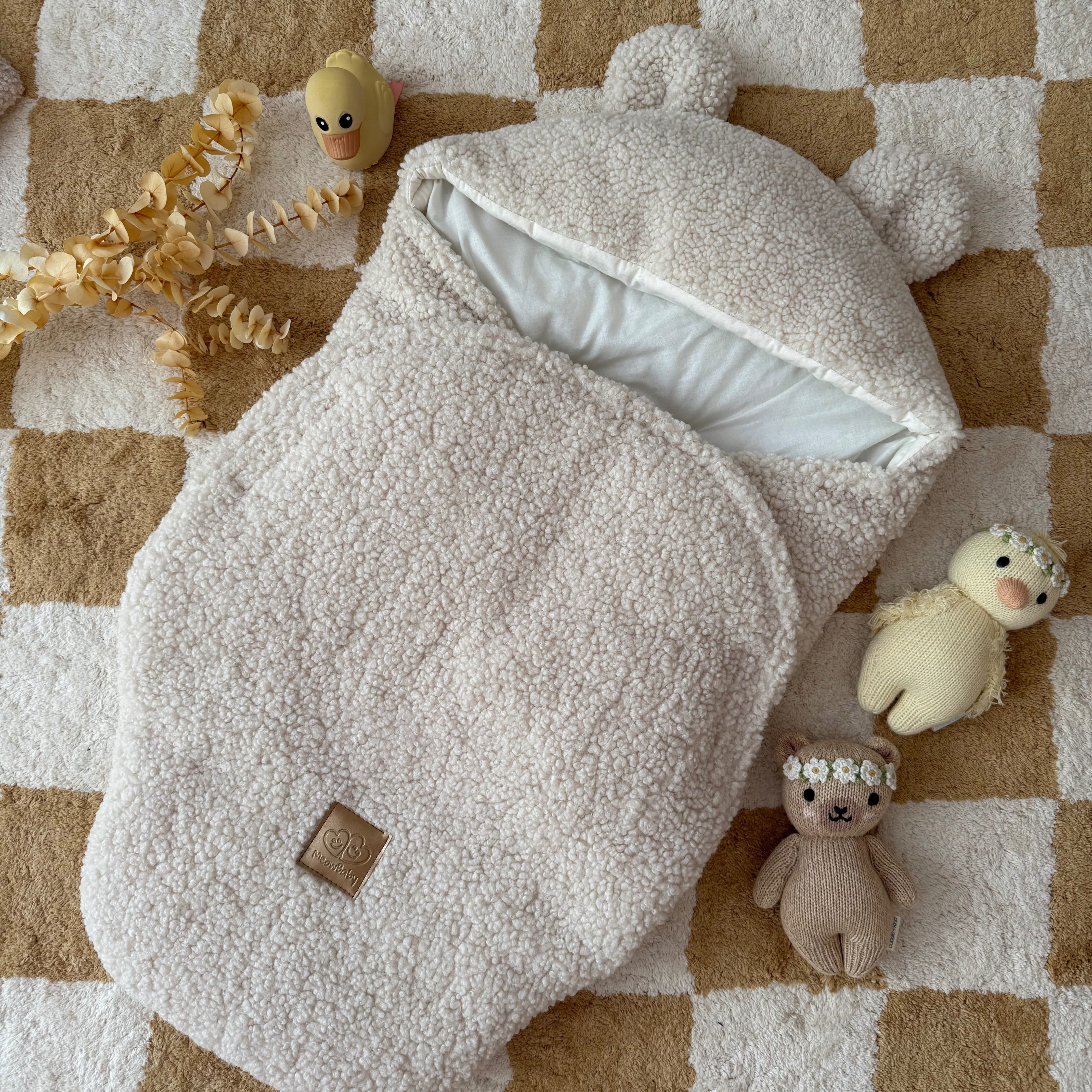 Couverture d'emmaillotage en peluche Bearly - Ours