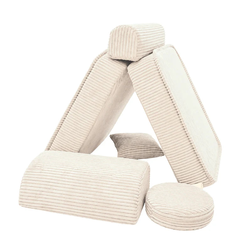 Fauteuil modulable Pocket 60cm en velours Corduroy à larges côtes Aesthetic | 5 Pièces