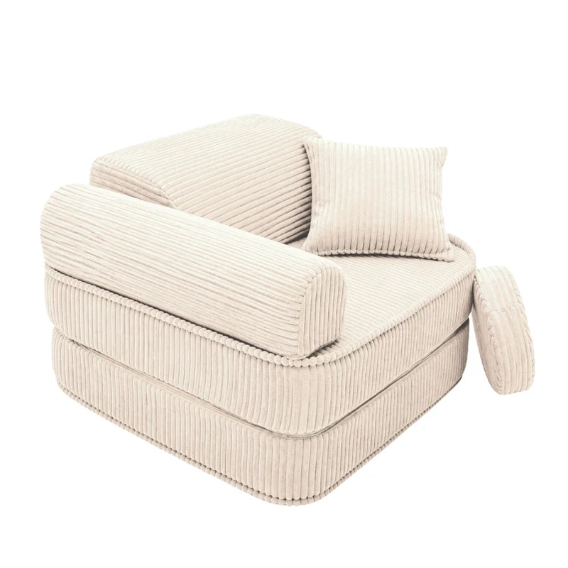 Fauteuil modulable Pocket 60cm en velours Corduroy à larges côtes Aesthetic | 5 Pièces
