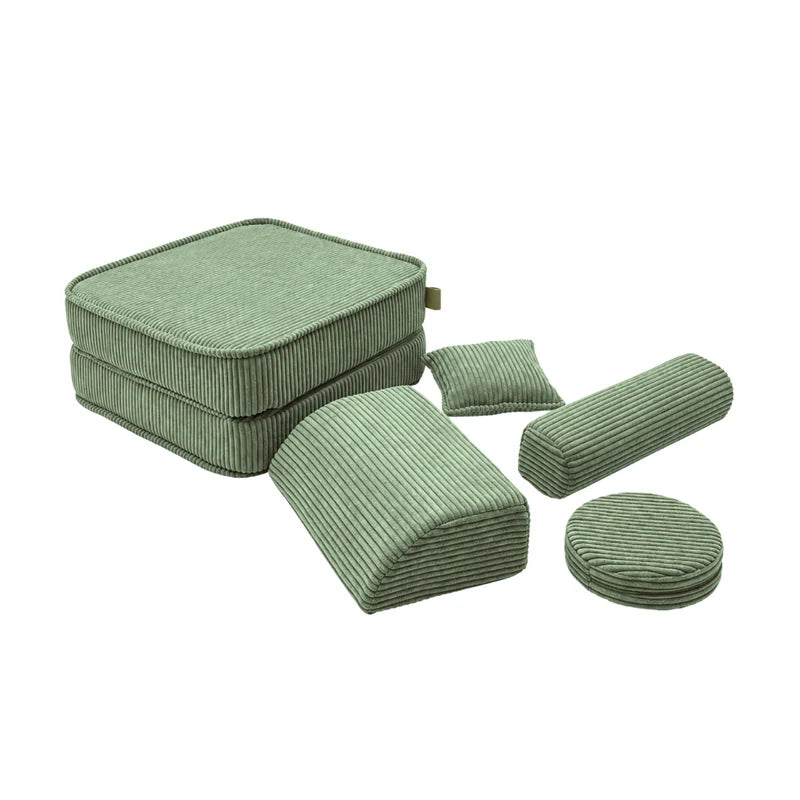 Fauteuil modulable Pocket 60cm en velours Corduroy à larges côtes Aesthetic | 5 Pièces