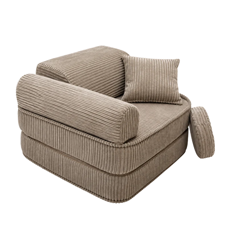 Fauteuil modulable Pocket 60cm en velours Corduroy à larges côtes Aesthetic | 5 Pièces