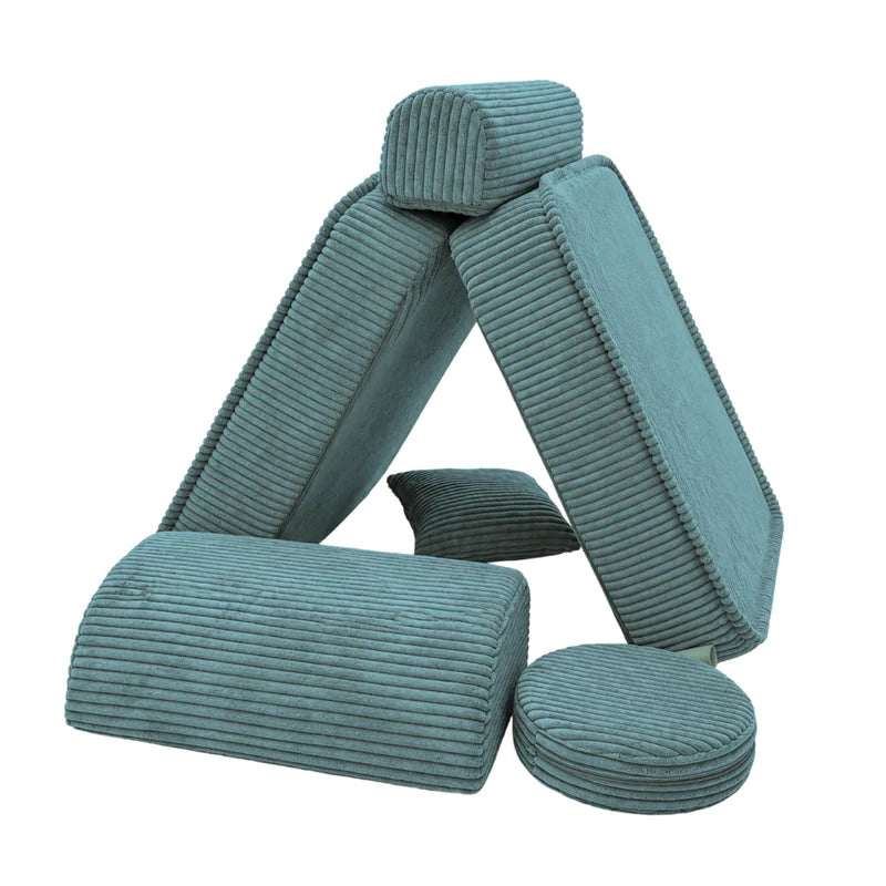 Fauteuil modulable Pocket 60cm en velours Corduroy à larges côtes Aesthetic | 5 Pièces