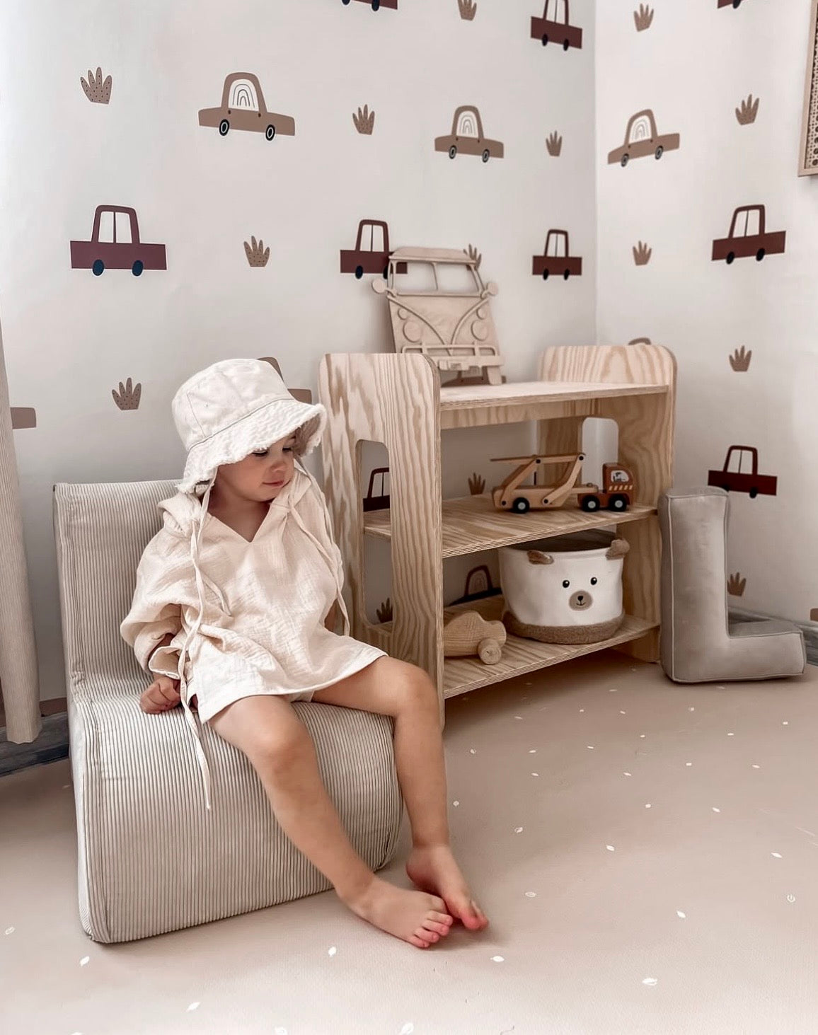 Fauteuil nuage en velours Corduroy à fines côtes Slimcord