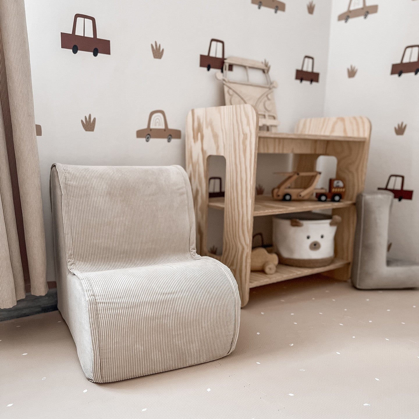 Fauteuil nuage en velours Corduroy à fines côtes Slimcord