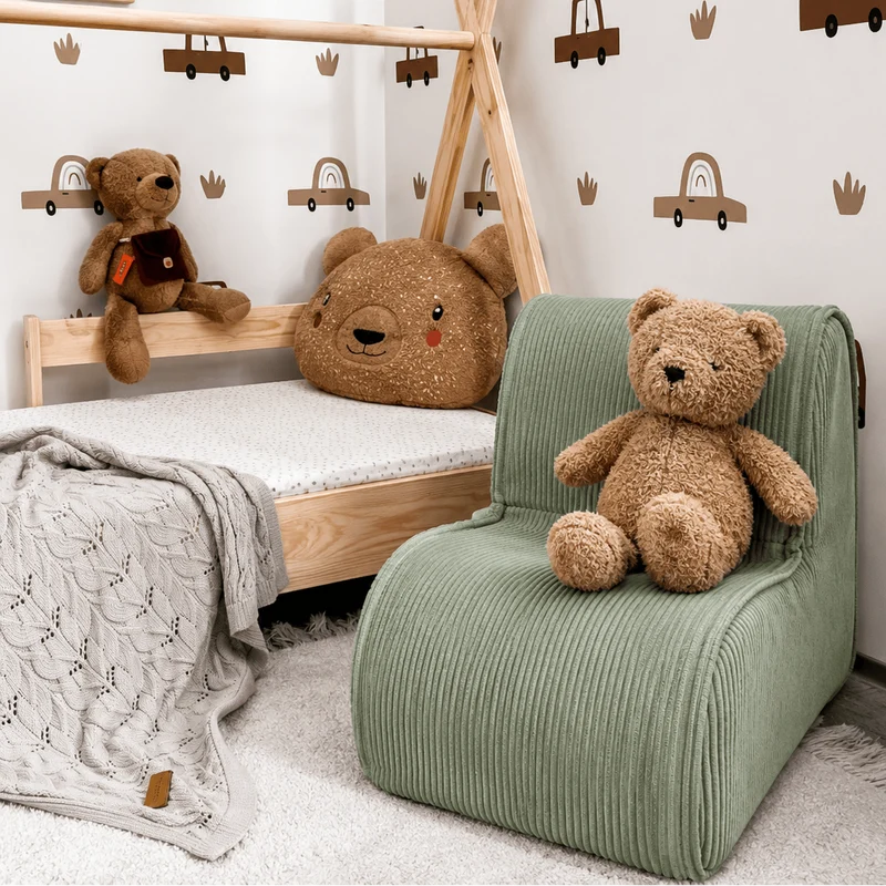 Fauteuil nuage en velours Corduroy à larges côtes Aesthetic