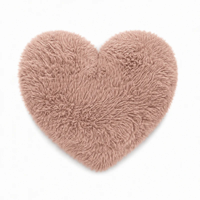 Grand coussin Coeur en fourrure Mammouth