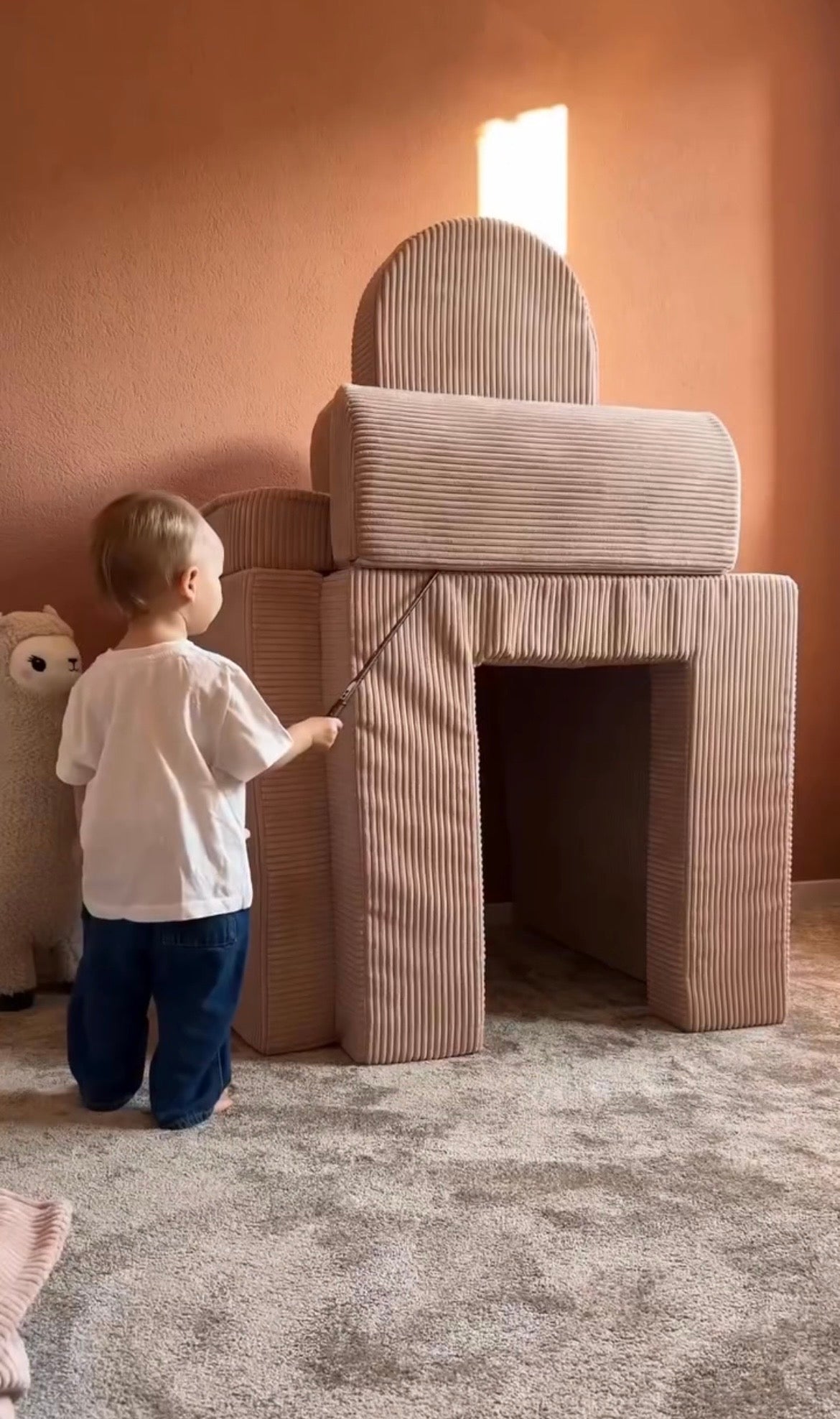 Matelas Arche pour canapé de jeu modulable Premium 160cm en Corduroy à larges côtes Aesthetic