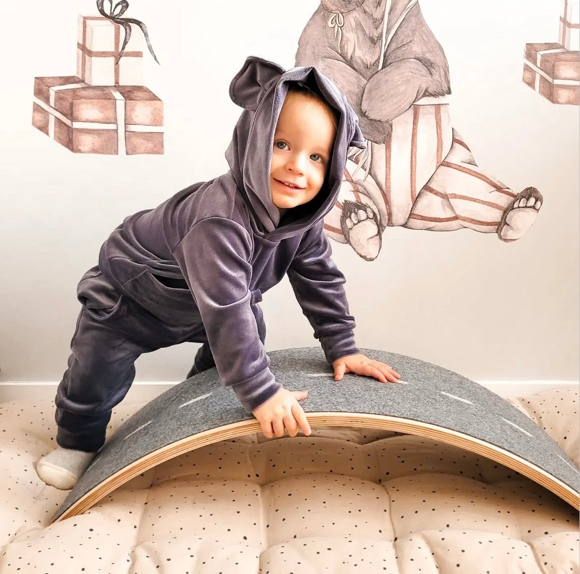 Planche d’équilibre avec feutre - Bois