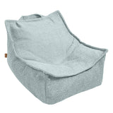 Pouf carré en tissu texturé bouclé