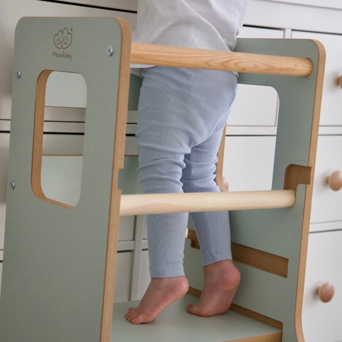 Tour d'observation Montessori ajustable en bois - Cloudy