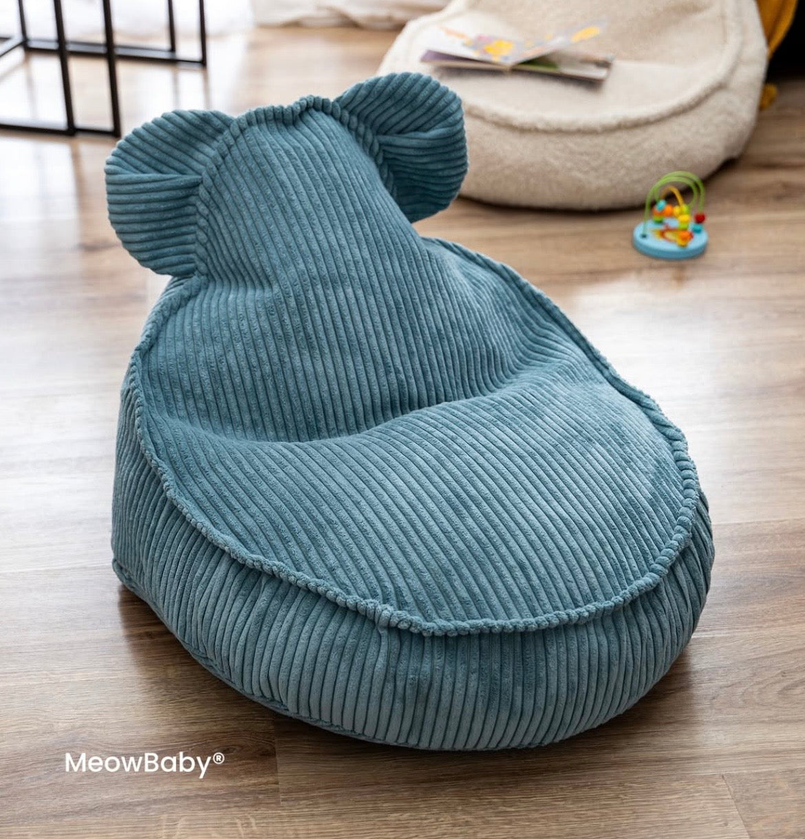 Pouf Ours en velours Corduroy à larges côtes Aesthetic