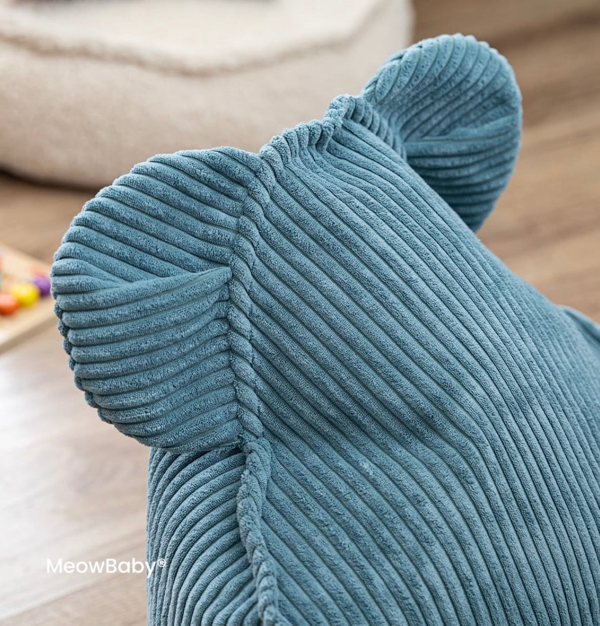 Pouf Ours en velours Corduroy à larges côtes Aesthetic