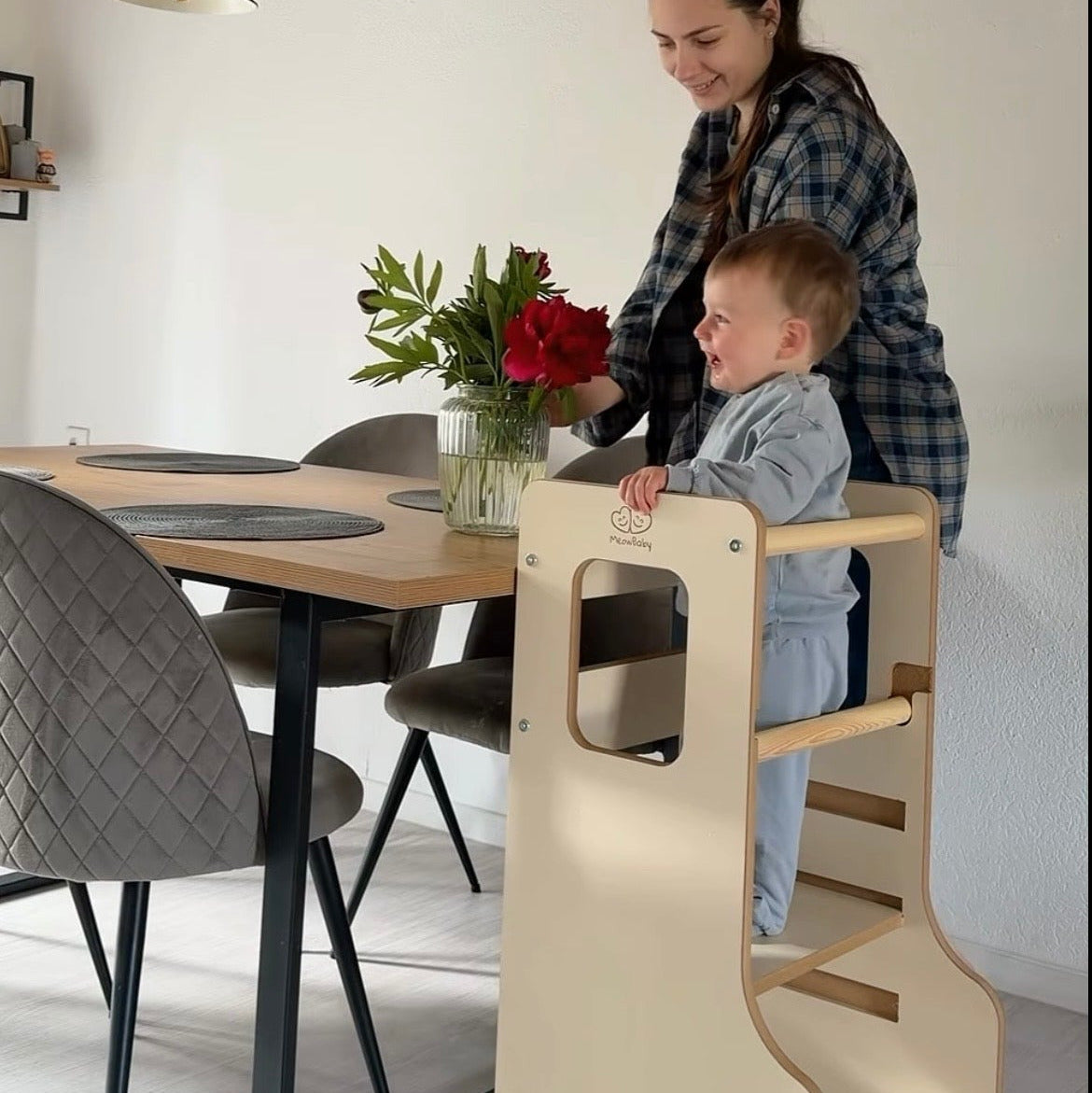 Tour d'observation Montessori ajustable en bois - Cloudy