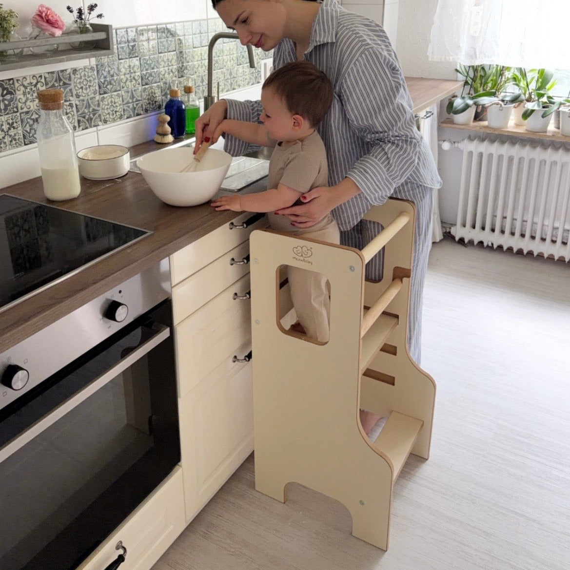 Tour d'observation Montessori ajustable en bois - Cloudy