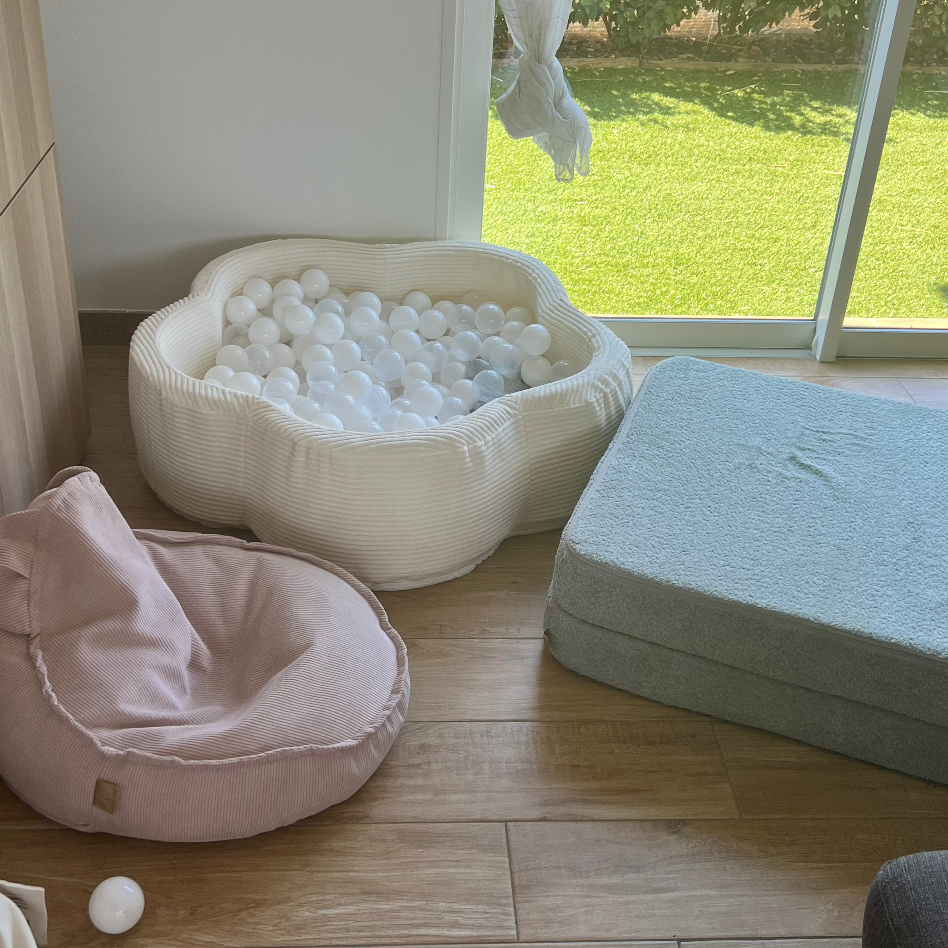 Pouf Ours en velours Corduroy à fines côtes Slimcord