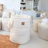 Panier de rangement 50cm en velours Corduroy à larges côtes Aesthetic