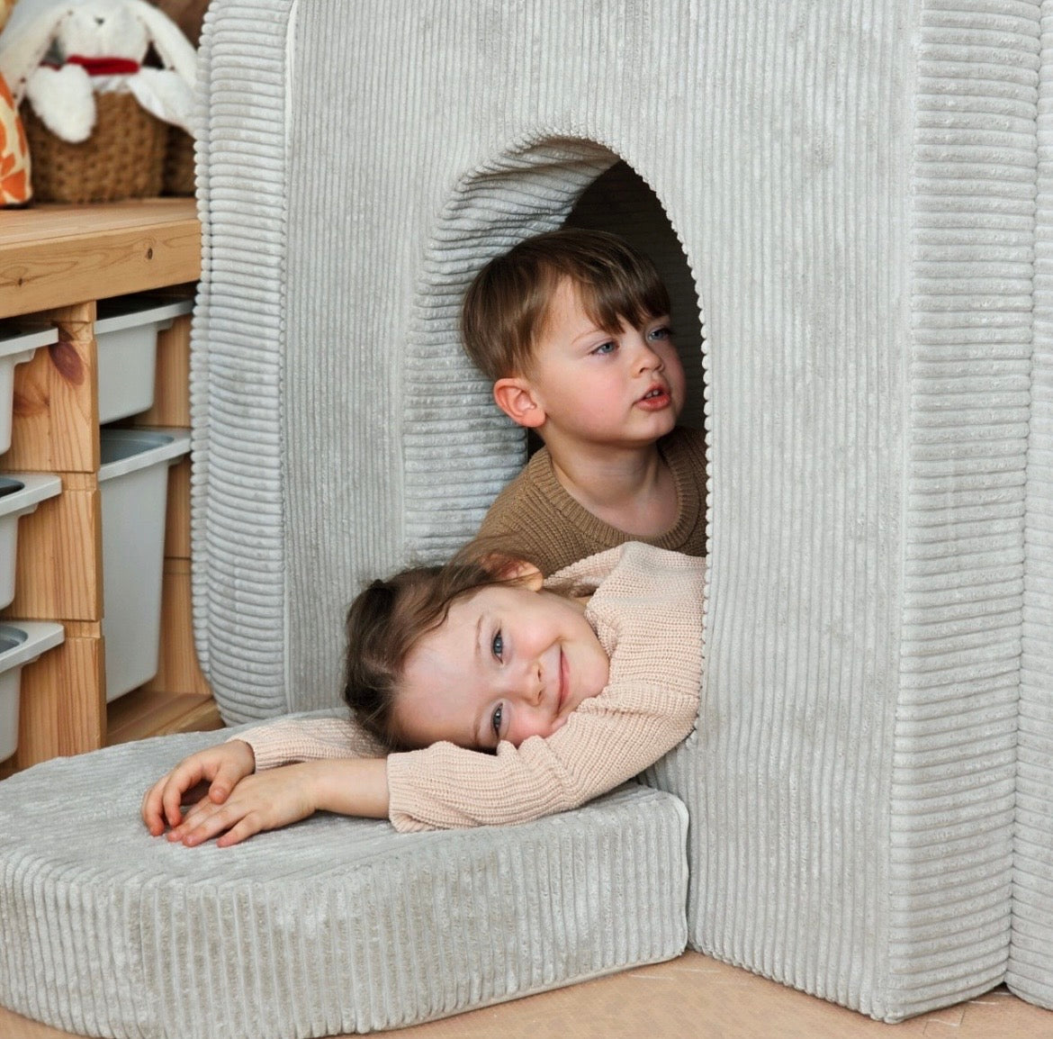 Matelas Arche pour canapé de jeu modulable Premium 160cm en Corduroy à larges côtes Aesthetic