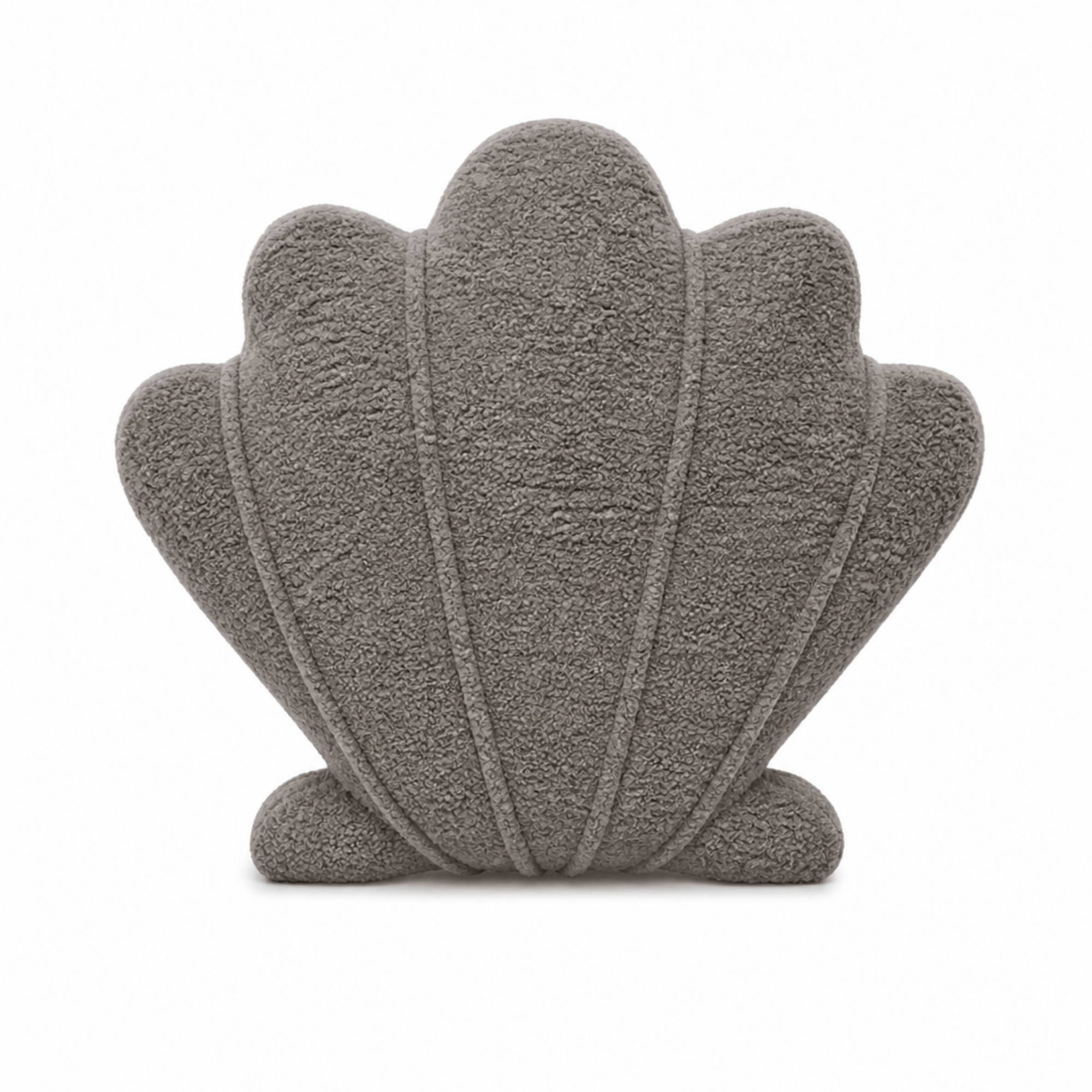 Grand coussin Coquillage en tissu texturé bouclé