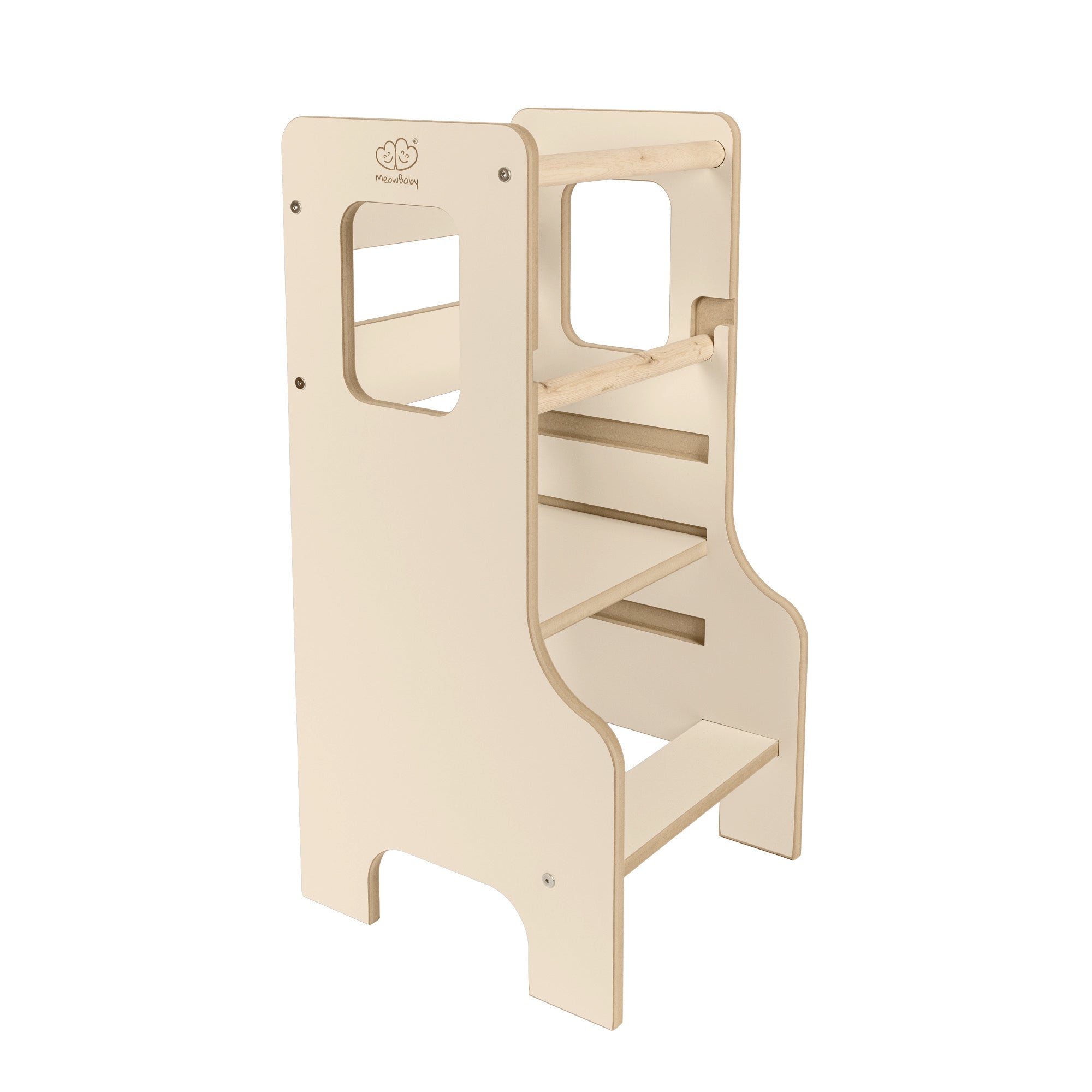 Tour d'observation Montessori ajustable en bois - Cloudy