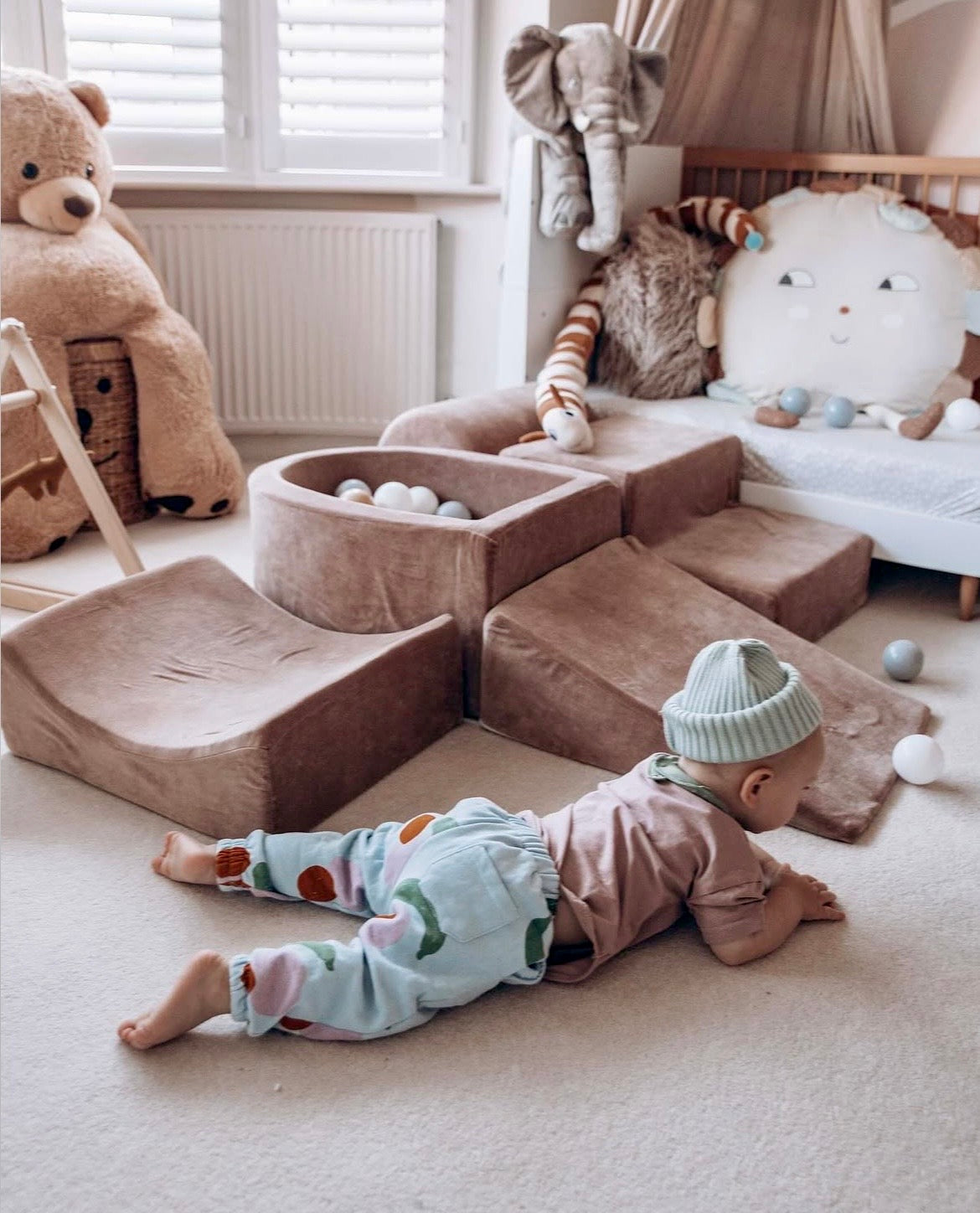 Parcours de motricité en velours | 3 pièces