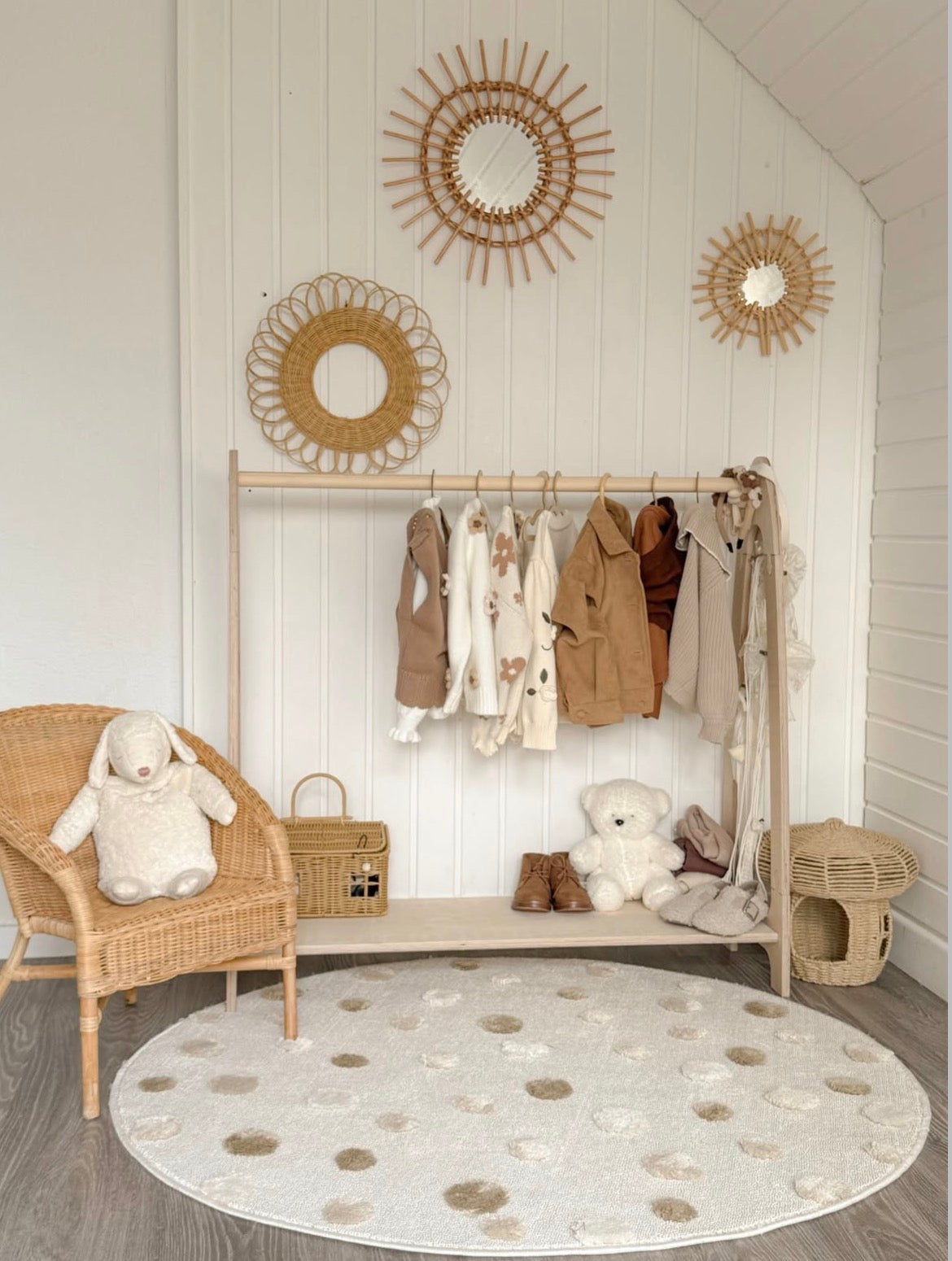 Portant à vêtements avec étagère - Soft | 2 tailles
