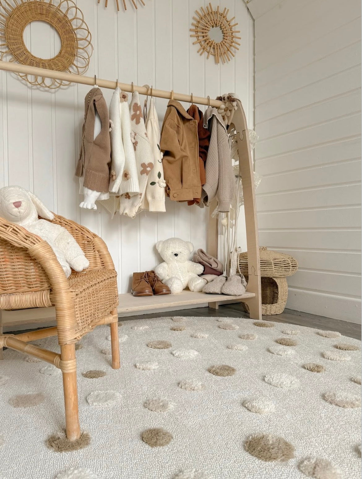 Portant à vêtements avec étagère - Soft | 2 tailles