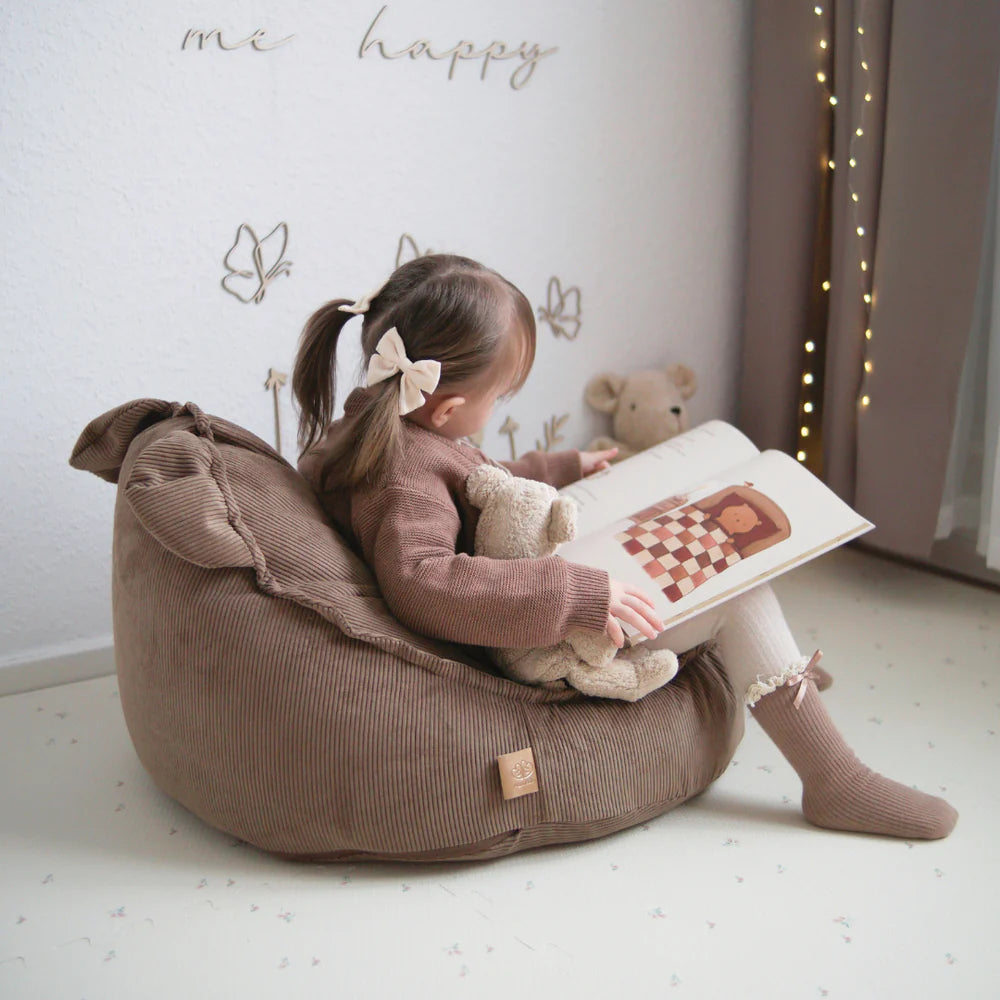 Pouf Ours en velours Corduroy à fines côtes Slimcord