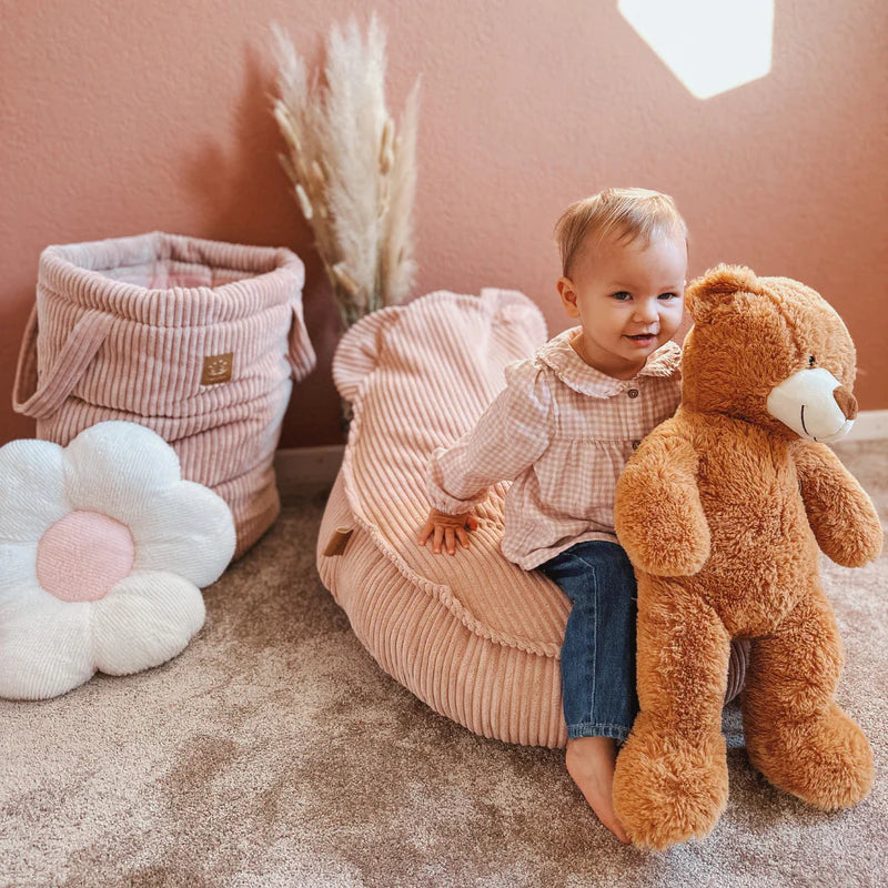 Pouf Ours en velours Corduroy à larges côtes Aesthetic