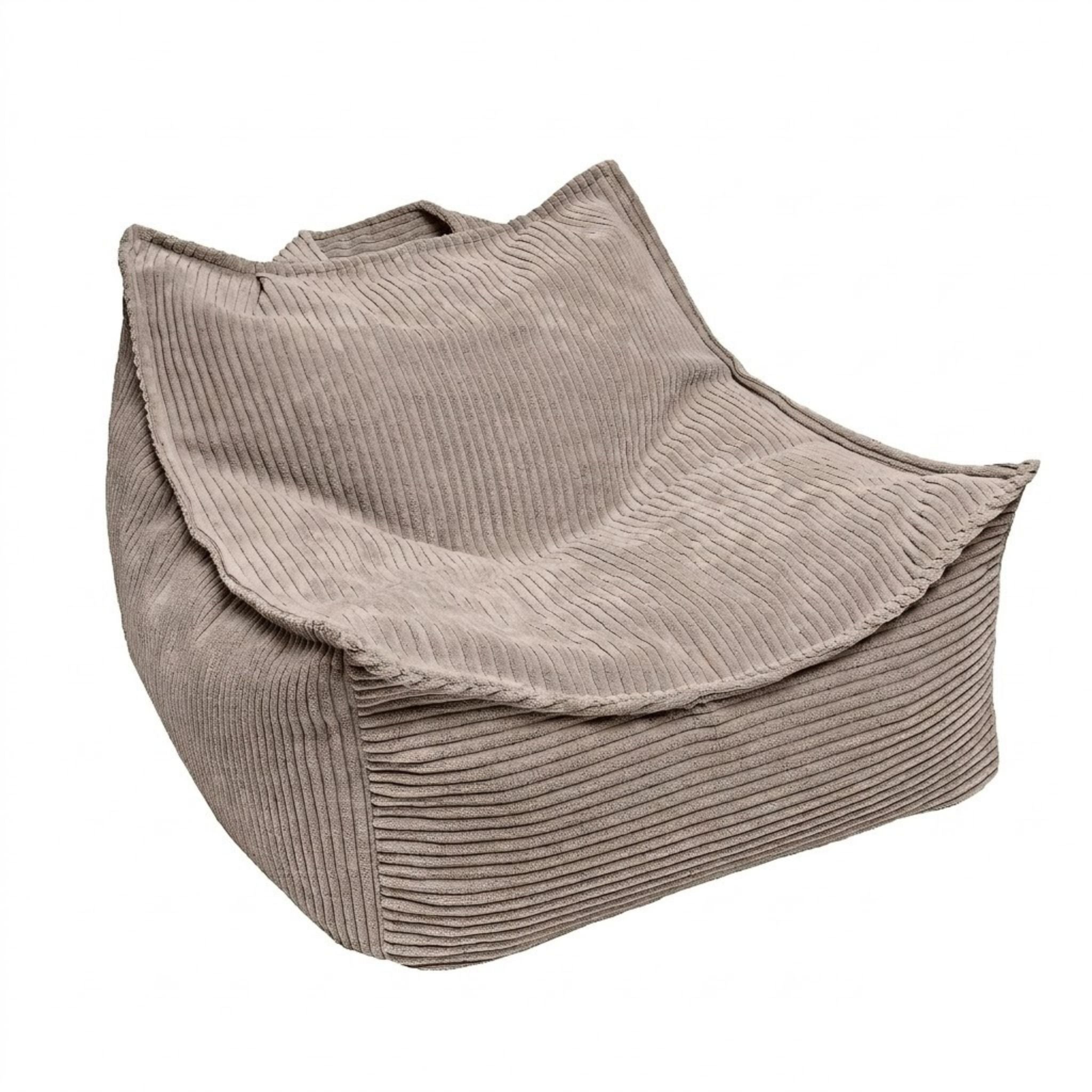 Pouf carré en velours Corduroy à larges côtes Aesthetic