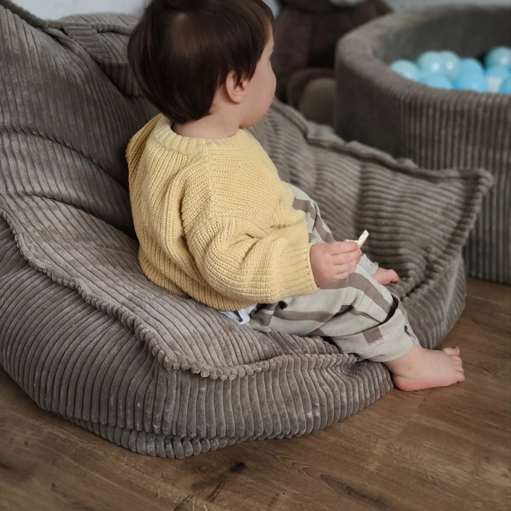 Pouf carré en velours Corduroy à larges côtes Aesthetic