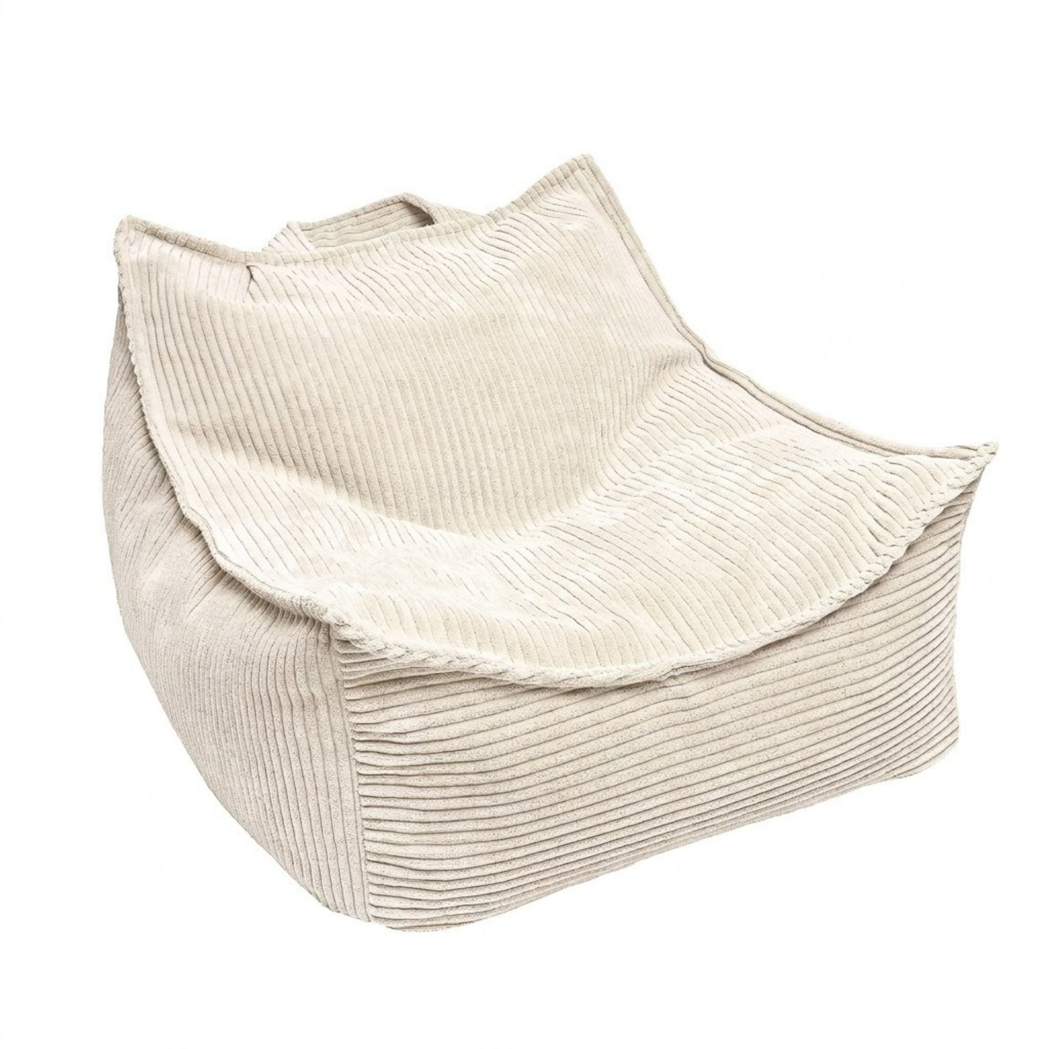 Pouf carré en velours Corduroy à larges côtes Aesthetic