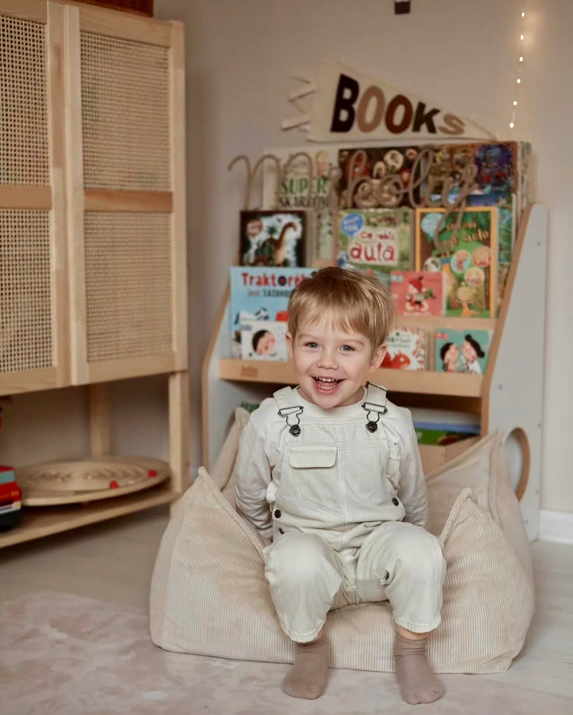 Coussin de sol carré en velours Corduroy à fines côtes Slimcord