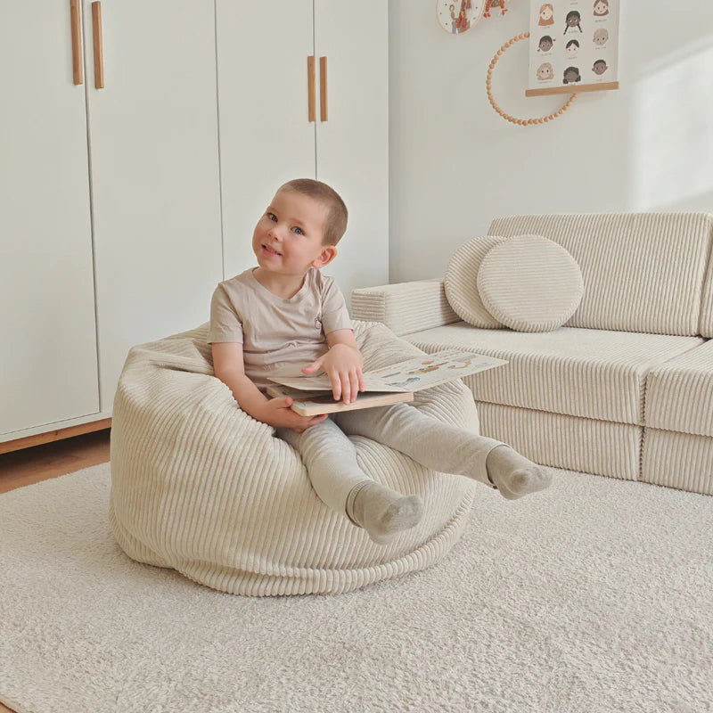 Pouf Floreo en velours Corduroy à larges côtes Aesthetic