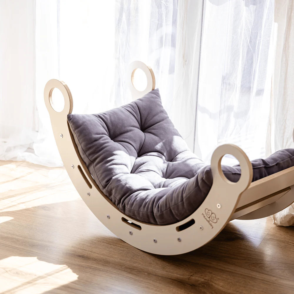 Arche d'équilibre et d'éveil / Rocker, avec option coussin - Bois | Dream