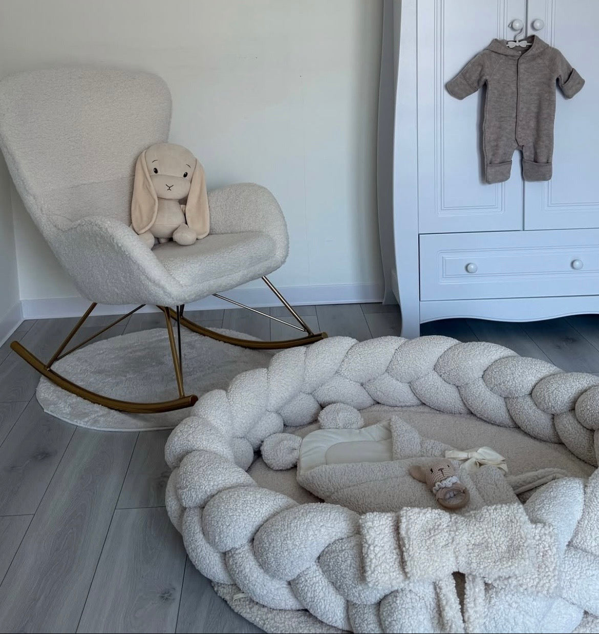 Couverture d'emmaillotage en peluche Bearly – Souris