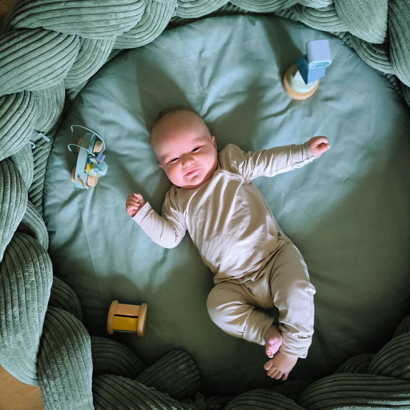 Tapis d'éveil cocon pour bébé en velours Corduroy à larges côtes Aesthetic