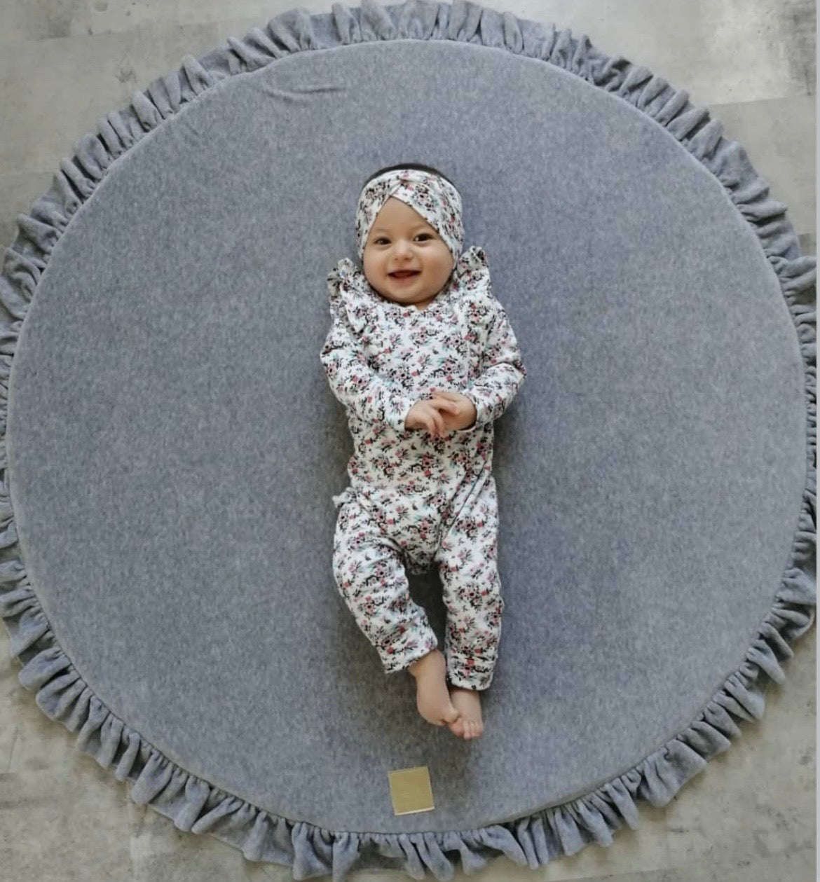 Tapis de jeu et d'éveil épais en velours | Rond