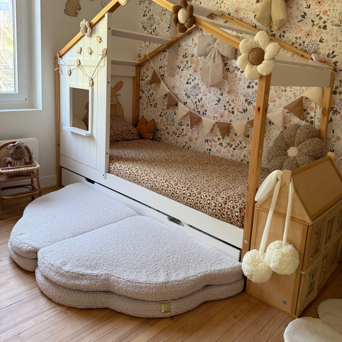 Tapis de jeu et d'éveil épais en peluche Bearly | Nuage