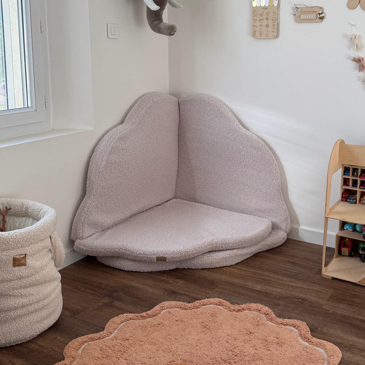 Tapis de jeu et d'éveil épais en peluche Bearly | Nuage