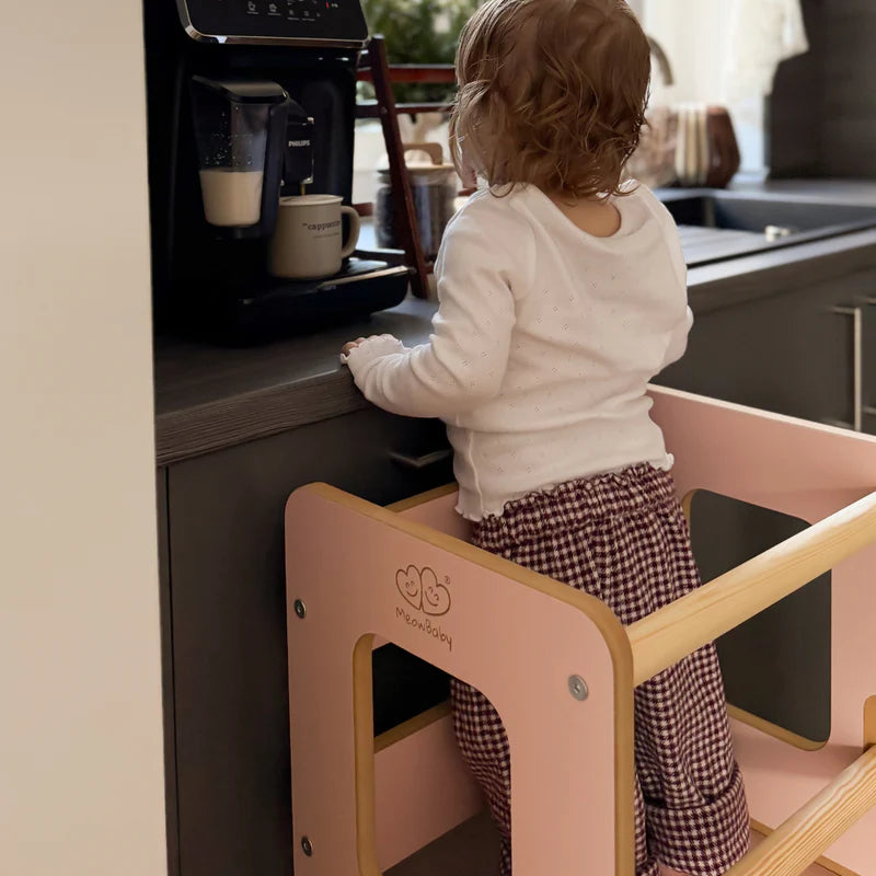Tour d'observation Montessori ajustable en bois - Cloudy