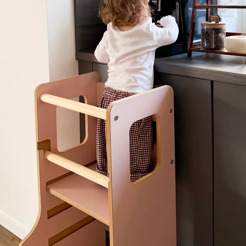 Tour d'observation Montessori ajustable en bois - Cloudy