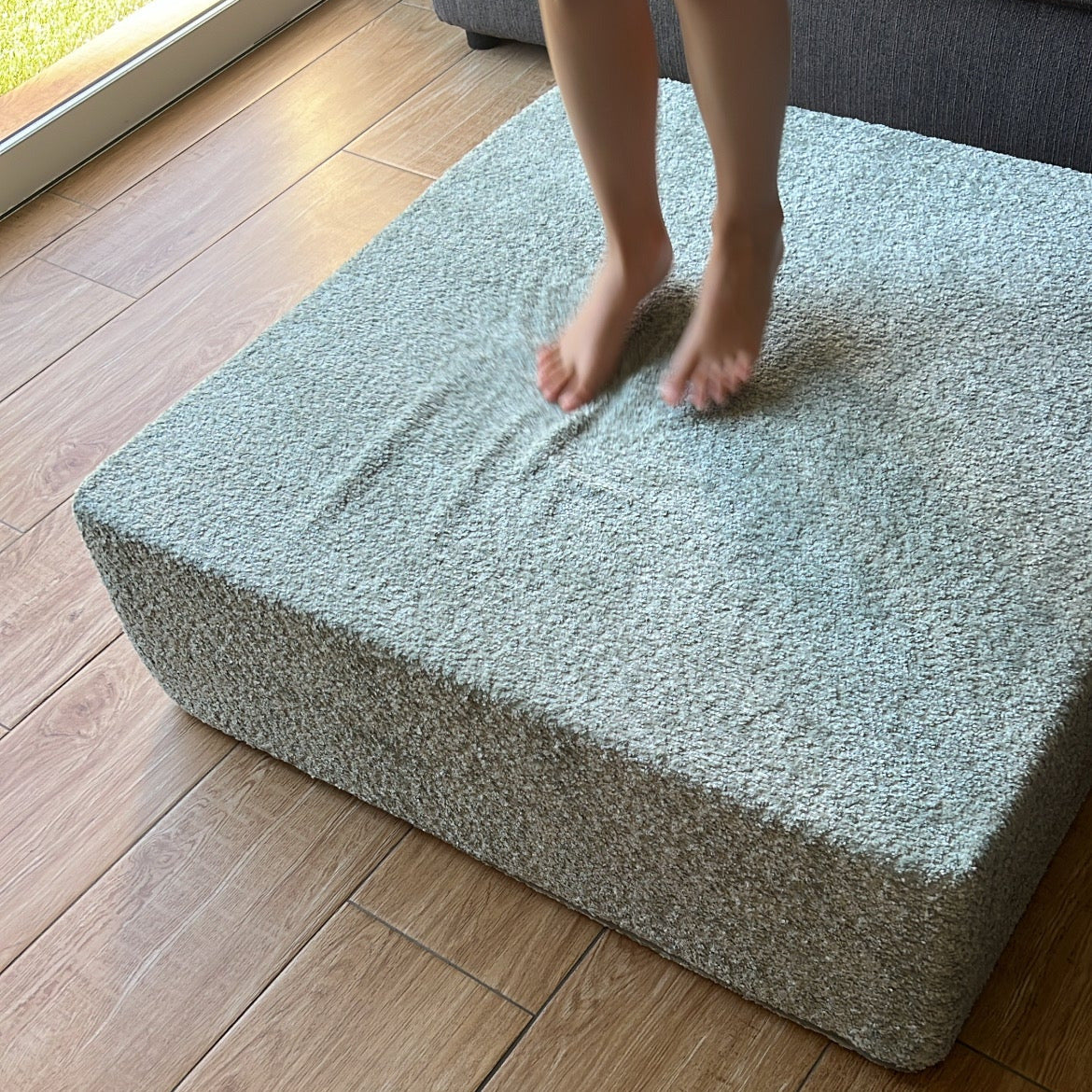 Trampoline d'intérieur en tissu texturé bouclé | 2 tailles