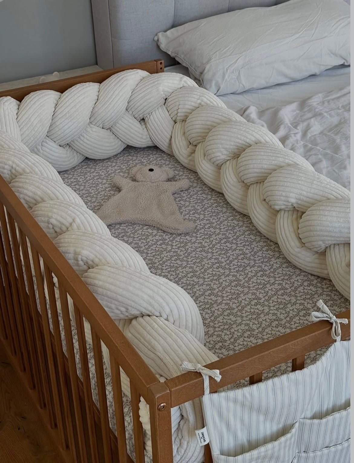 Tresse de lit en velours Corduroy à larges côtes Aesthetic, 150 à 300cm | 3 tailles