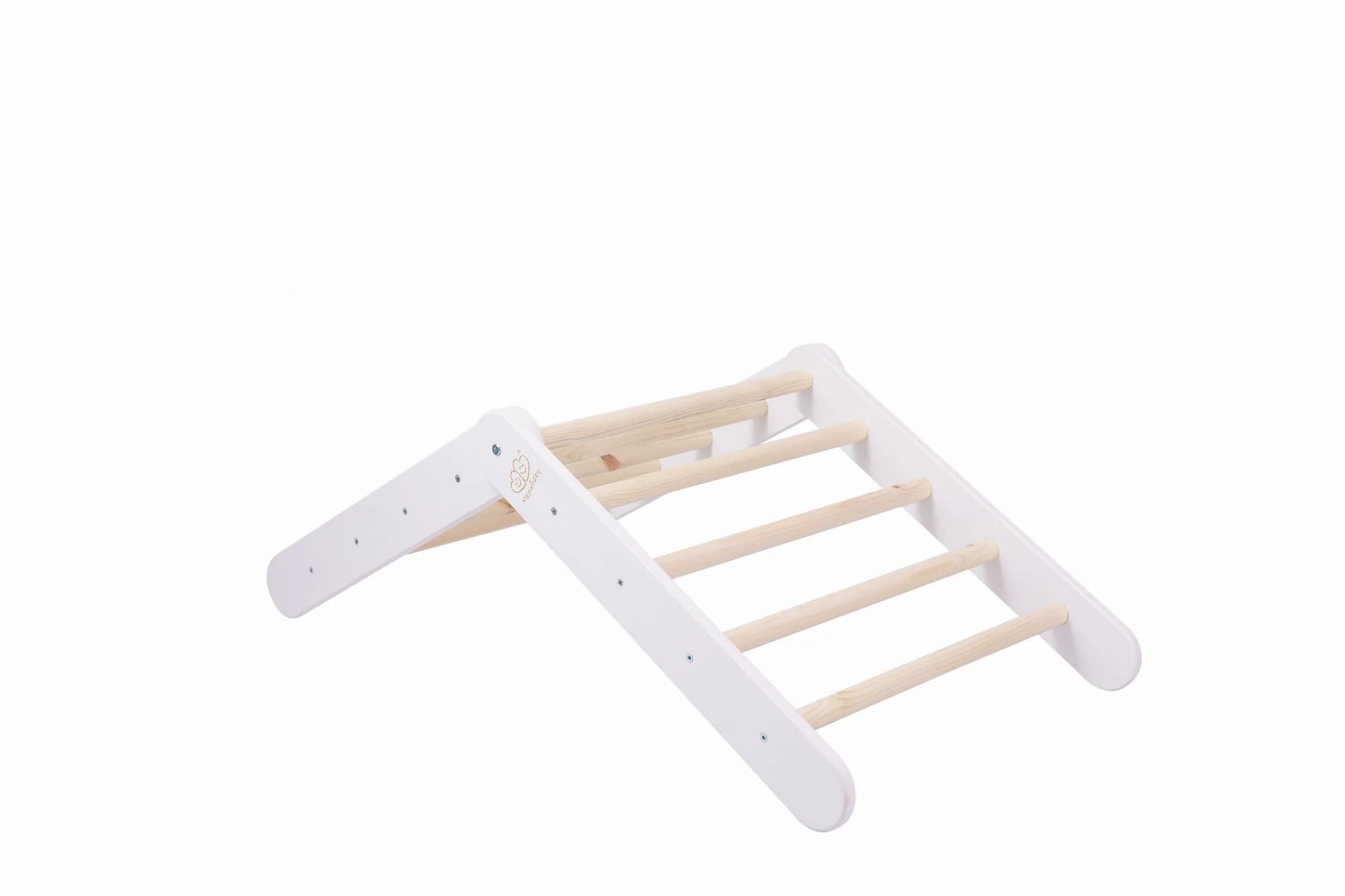 Triangle de Pikler XL ou double en bois, évolutif en cabane, avec option tente