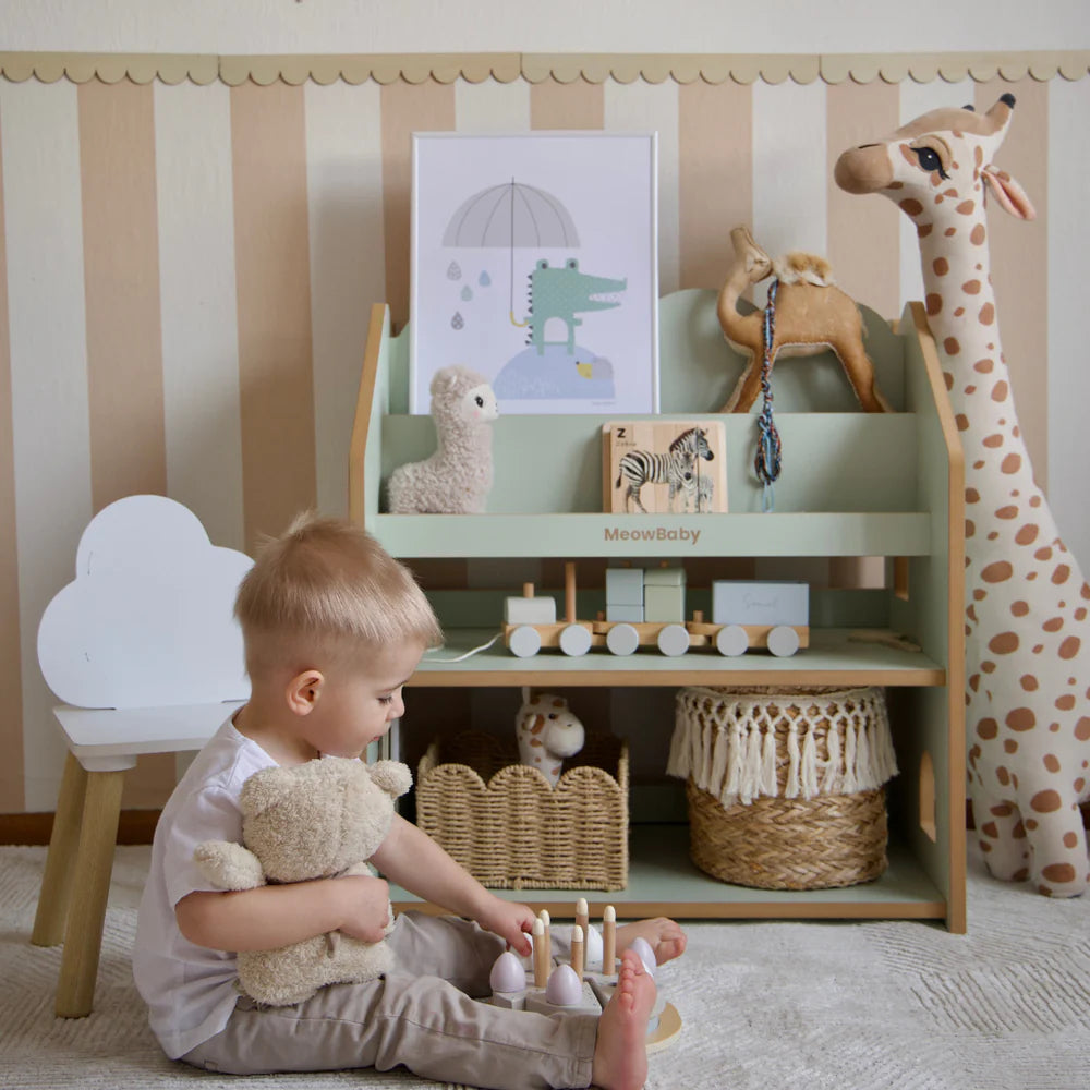 Bibliothèque Montessori avec étagère en bois - Cloudy